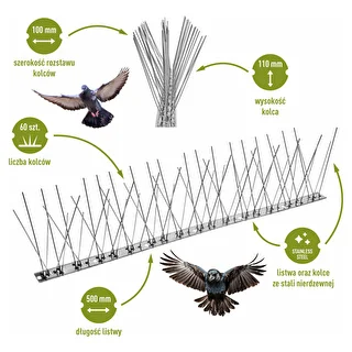 Púas contra aves (tira de metal) 10 piezas DIY – photo 3
