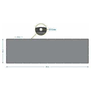 Malla de sombreado (80%, 140 g/m2) 1,5 x 5 m, grafito – photo 7