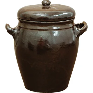 Cerámica - olla 1,6l rústica con tapa – photo 1
