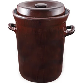 Cerámica - olla 15l para fermentar con sello de agua y tapa