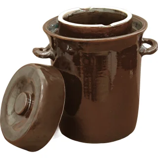 Olla de cerámica 10l para fermentar con sello de agua y tapa – photo 1