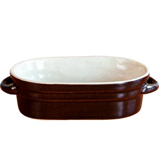 Olla de gres para manteca, alargada con tapa 0,75L – photo 2
