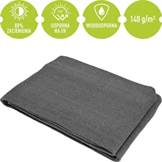 Malla de sombreado (80%, 140 g/m2) 0,9x5 m, grafito – photo 5
