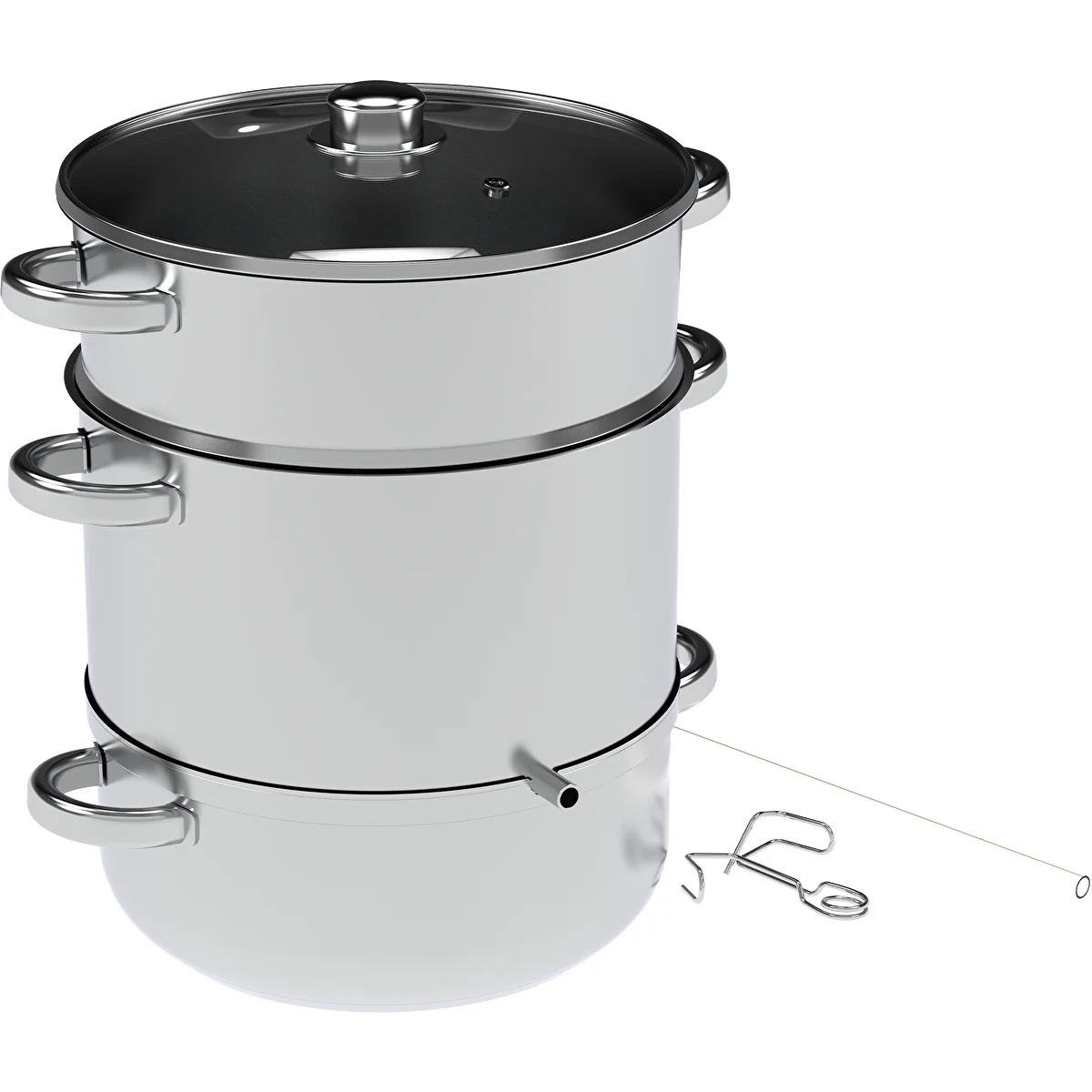 Extractor de zumo al vapor de acero inoxidable 8 L