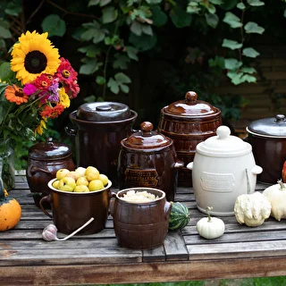 Cerámica - olla 15l para fermentar con sello de agua y tapa – photo 4