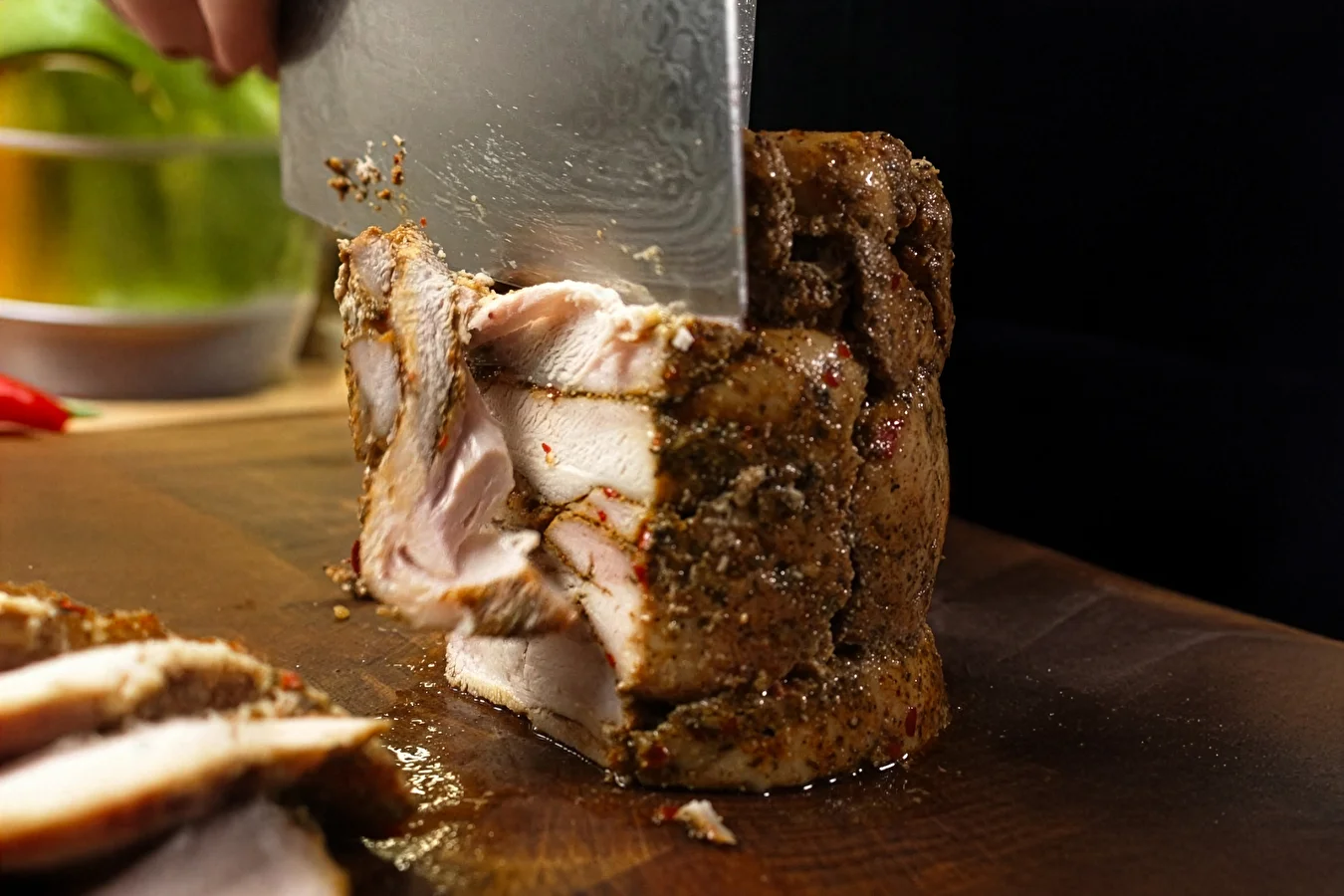 Kebab casero de pollo