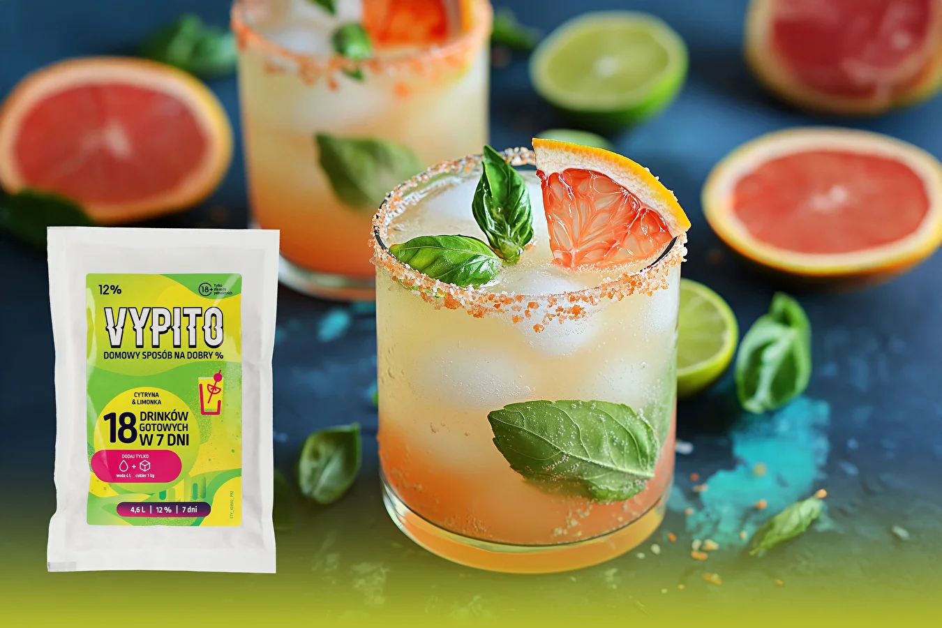 Vypito Limonkowa Bazylia – cóctel refrescante con un toque de albahaca y cítricos