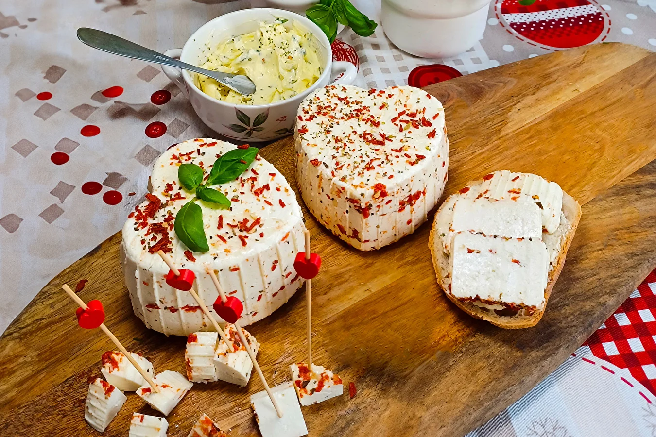 Queso tipo koryciński para San Valentín