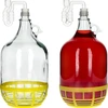 4 x Dama 5L con tapón, tubo de fermentación, cierre y cesta - 6 