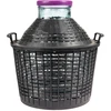 Balón para vino 15L con cuello ancho en cesta de plástico. - 6 