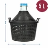 Balón para vino 5L en cesta de plástico - 6 
