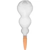 Bola de riego triple (tres cámaras), transparente incolora, con pie de cerámica, 600 ml - 10 
