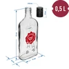 Botella 500ml con tapa, impr. LicorExquisito 4uds - 8 