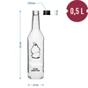 Botella 500ml con tapa, impresión. Licor de membrillo 4 unidades - 7 