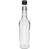 Botella 500ml Esbelta para vodka con tapa negra 6uds - 4 