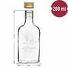 Botella de 200ml con tapa, impresión OREJAS DE CONEJO 6uds - 6 