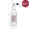 Botella de 500ml con tapa, impr. BimberBezPopity 4uds - 8 