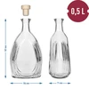 Botella de Banquete 500ml, con corcho sintético - 6 