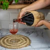 Botella Fiasco con revestimiento, para licor, vino - 2L - 4 