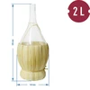 Botella Fiasco con revestimiento, para licor, vino - 2L - 2 