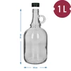 Botella Gallone 1L sin trenzado, con tapa - 4 