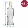 Botella Kredensowa 500ml con corcho - 5 