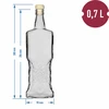 Botella Kredensowa 700ml con corcho - 5 