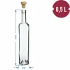Botella Marina con corcho, blanca 500ml - 4 