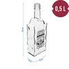 Botella Monástica 0,5 L con tapa negra e impresión Aguardiente - 5 