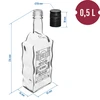 Botella Monástica 500ml, con tapa, impresión Aguardiente - 6 