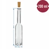 Botella para licor 200ml 6uds.+ 6 corchos KK23/18 - 7 