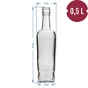Botella Principal 500ml con tapa, 6 uds. - 6 