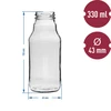 Botella TO para jugo 330ml con tapa fi43 - 6 uds. - 4 
