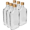 Butelka Piersiówka 500 ml z zakrętką, 6 szt. - 5 butelka 500 ml, piersiówka, butelka do nalewki, butelka do alkoholu, butelka pół litra, zestaw butelek
