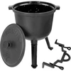 Caldero de cazador de hierro fundido con interior esmaltado, 8 L - 3 