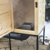 Conjunto ahumador de madera 100cm con fogón - 9 