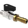 Conjunto de conector enchufable + válvula de bola + espiga - 3 