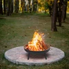 Conjunto de fuego de 58 cm de diámetro y atizador-soporte para caldero o tapa de olla de hierro fundido - 12 