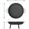 Conjunto de fuego de 58 cm de diámetro y atizador-soporte para caldero o tapa de olla de hierro fundido - 8 