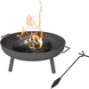 Conjunto de fuego de 58 cm de diámetro y atizador-soporte para caldero o tapa de olla de hierro fundido - 2 