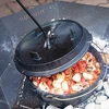 Conjunto de fuego de 58 cm de diámetro y atizador-soporte para caldero o tapa de olla de hierro fundido - 11 