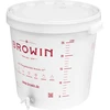 Contenedor de fermentación blanco 30L impresión DE grifo 2 tubos - 14 