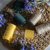 Cordón de algodón amarillo 2 mm/55 m/100 g - 12 