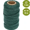 Cordón de algodón verde 2 mm/55 m/100 g - 4 