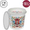 Cubo alimentario GWIOZDA - con tapa, 10 L - 4 