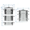 Extractor de jugo inoxidable 8 L - 8 