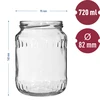 Frasco TO 720ml fi82/6 - 6 uds - 4 