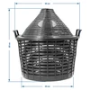 Globo para vino 20L en cesta de plástico - 4 