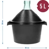 Globo para vino 5L en cesta de plástico completa - 7 