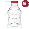Globo para vino ligero, irrompible, con correas, 10L - 6 